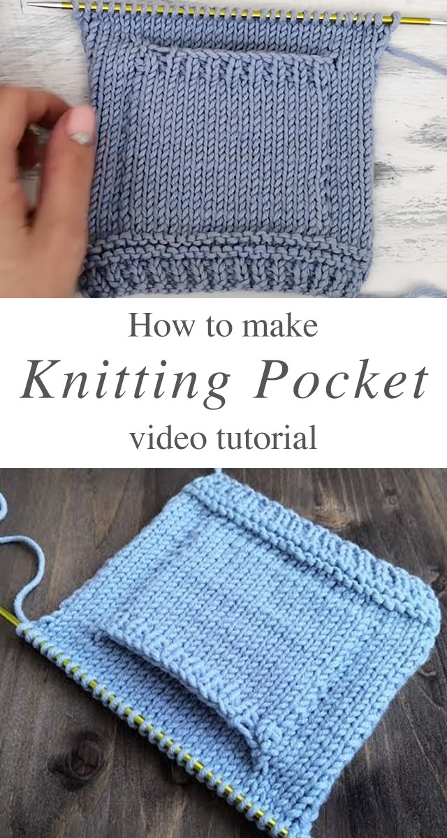 Knitting Pocket - Learn how to work this special knitting pocket by watching this free video tutorial! Keep reading for tips on how to master the technique of making this tight pocket.