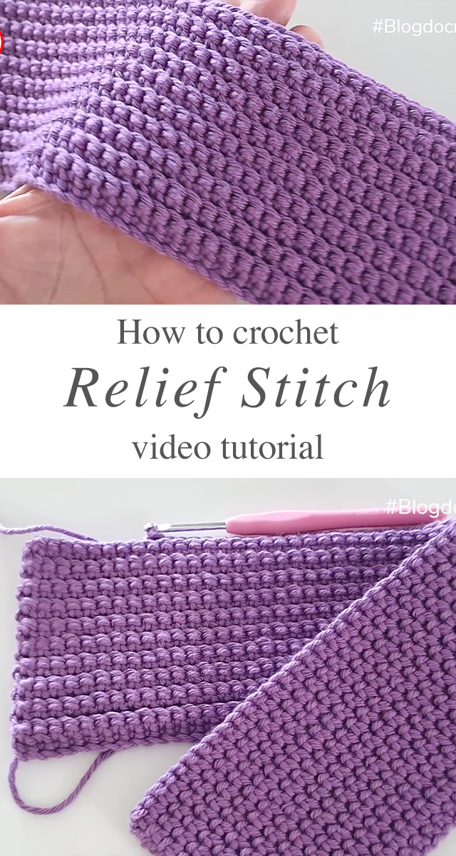 Crochet Relief Stitch - This unique crochet relief stitch is very useful because you can use it on both sides! Keep reading for tips on how to use this stitch.