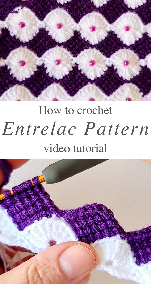 Entrelac Crochet Pattern - I am sharing a detailed tutorial on how to can make a unique entrelac crochet pattern. You can make beautiful crochet projects by using this pattern.