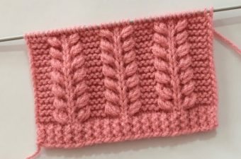 Knit Leaf Stitch For Sweaters And Cardigans