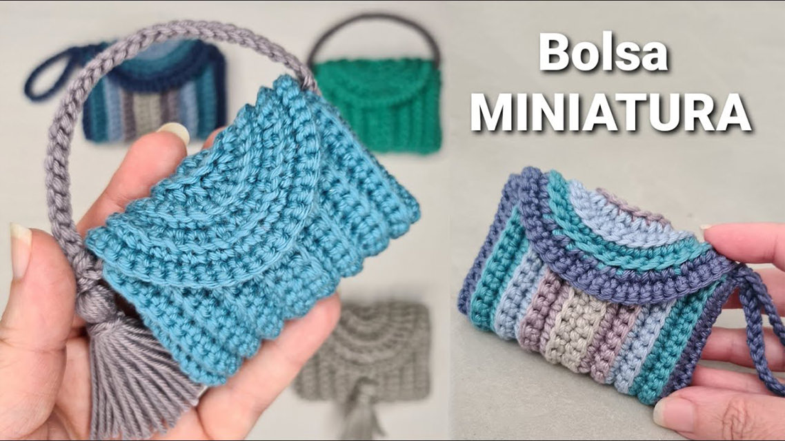 Interchangeable Crochet Square Clutch Crossbody Bag