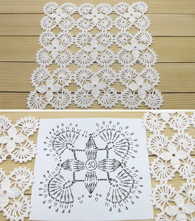 Crochet Lace Flower Square Motif Sided - This adorable crochet easy flower square motif is creative and decorative for so many crochet projects. Watch the tutorial to get started making this lovely square!