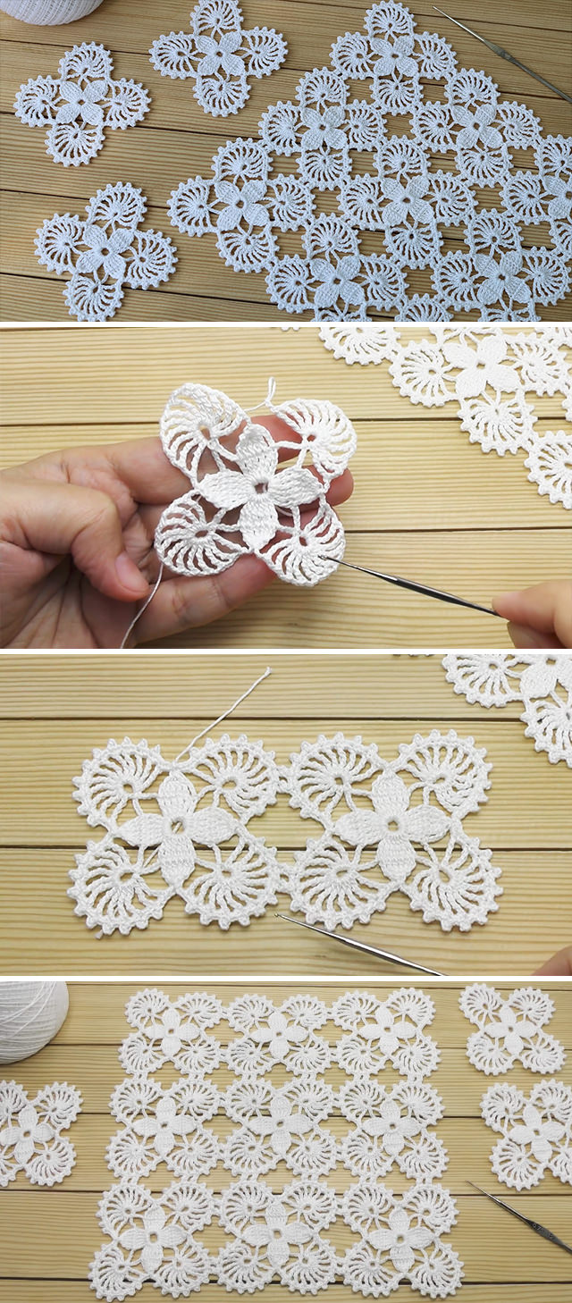 Crochet Lace Flower Square Motif - This adorable crochet easy flower square motif is creative and decorative for so many crochet projects. Watch the tutorial to get started making this lovely square!