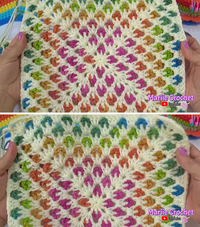 Crochet Solid Granny Square, Free Pattern + Video 