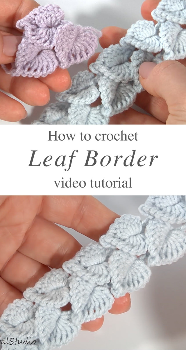 Crochet Leaf Border - Learn an amazing, easy to make crochet leaf border pattern that you will love to make. This pattern provides room for creativity, so you can play with colors and yarn.