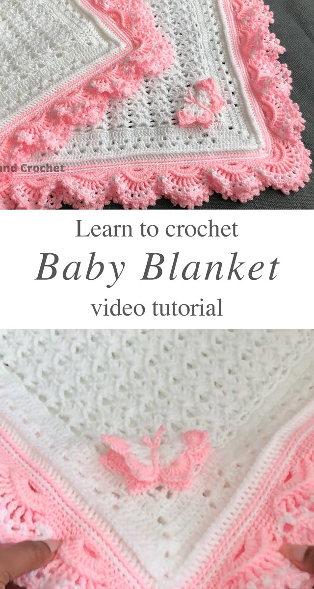 Easy Crochet Baby Blanket - Learn making an easy crochet baby blanket by following this tutorial and pattern. It will make an awesome gift and lifetime memory for your kids.