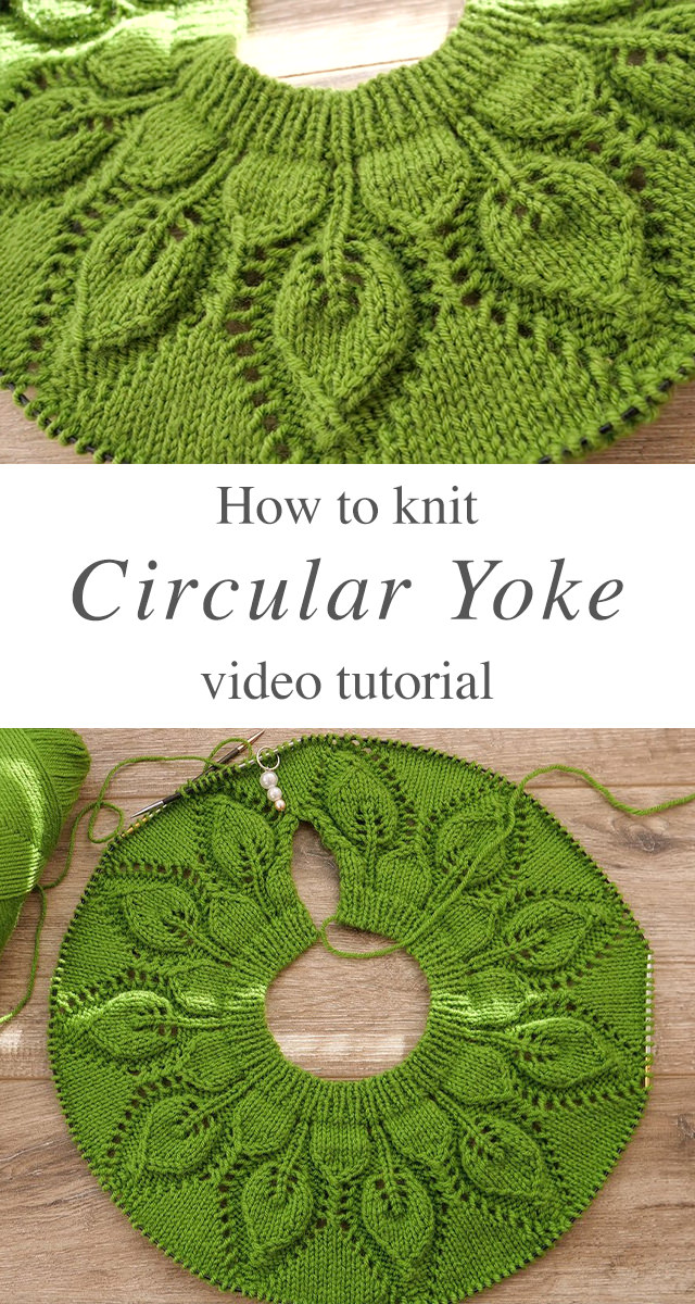 Knit Circular Yoke - Learn making a unique knit circular yoke for baby dress. This pattern is super easy to make and the end result looks very captivating.