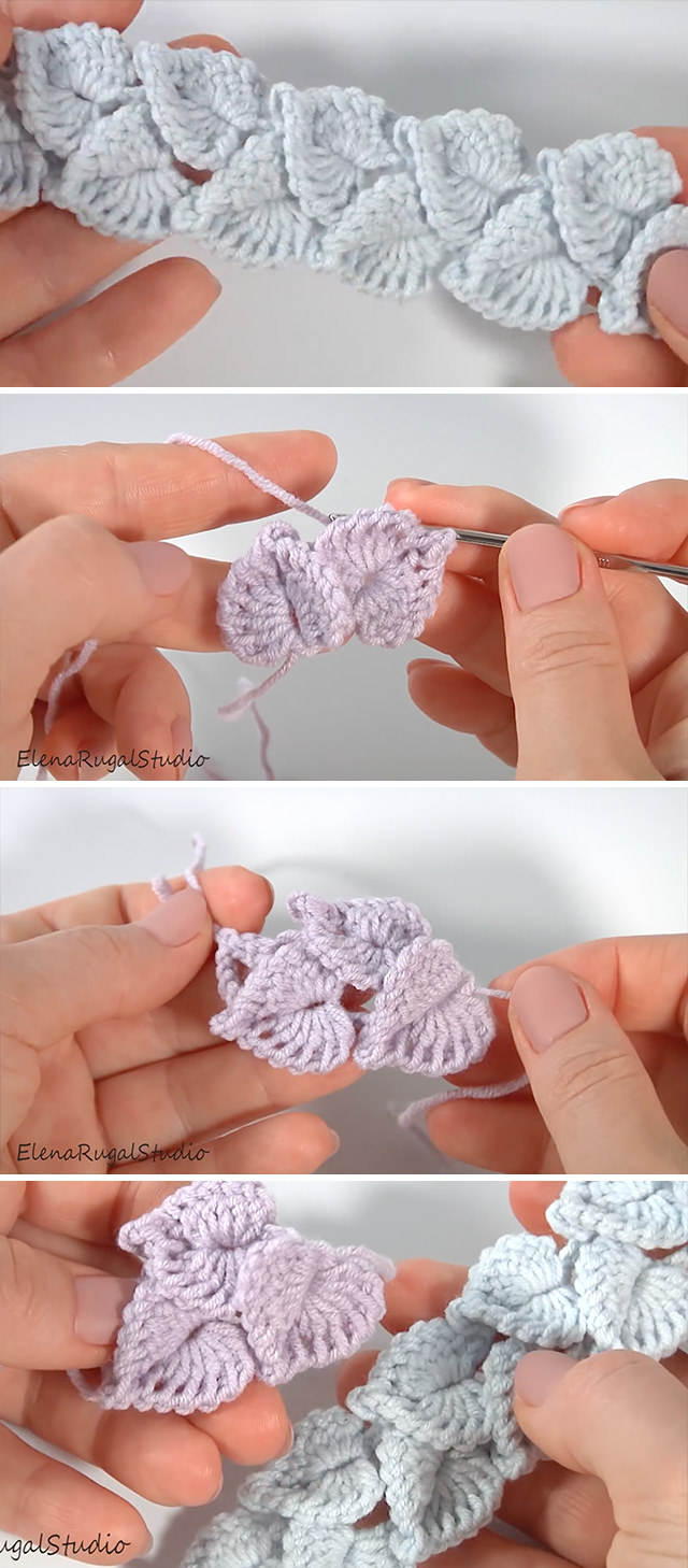 Leaf Border Crochet Pattern - Learn an amazing, easy to make crochet leaf border pattern that you will love to make. This pattern provides room for creativity, so you can play with colors and yarn.