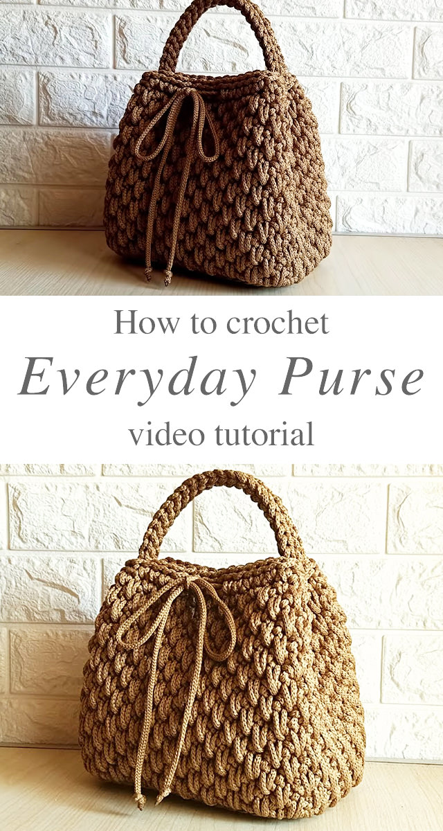 Crochet Everyday Purse - Learn to crochet everyday purse that you will love to make. This pattern provides room for creativity and you can personalise it as you want.