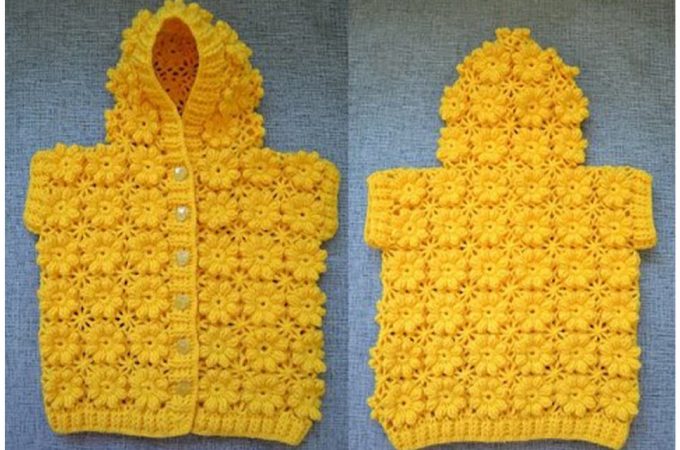 Crochet Flower Baby Hoodie Featured - You might have the best, snugly hoodies for your baby. Buy have you ever made crochet flower baby hoodie for your little one?