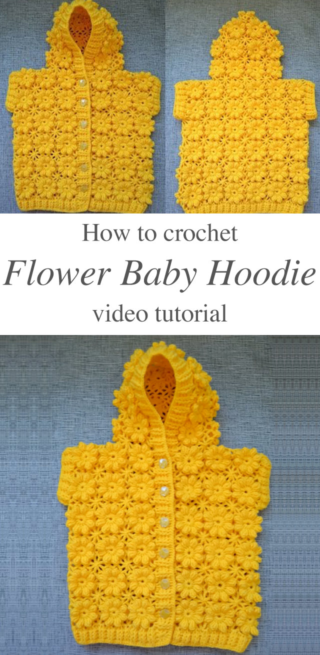 Crochet Flower Baby Hoodie - You might have the best, snugly hoodies for your baby. Buy have you ever made crochet flower baby hoodie for your little one?