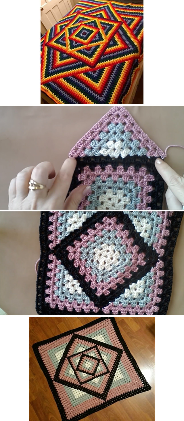 Granny Square Blanket Pattern - This crochet granny square blanket tutorial is super easy to follow and has plenty of instructions. The final look of the fabric is dense and thicker.