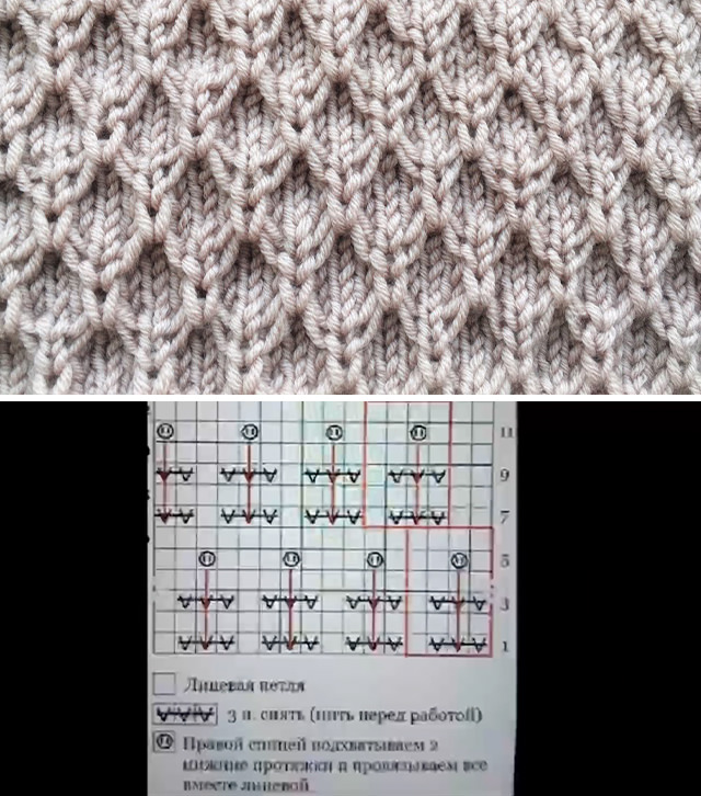 Knit Embossed Stitch Pattern Sided - Learn an easy to make knit embossed stitch that will make your winter clothes look awesome. It can be used also for other purposes like scarves and hats.