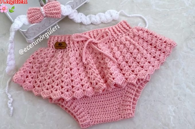 Crochet Baby Skirt Featured Image - Learn how to make this lovely crochet baby skirt. It has a unique pattern and keeps your baby warm and happy.