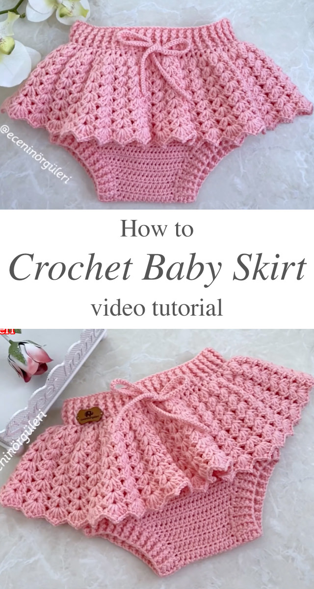 Crochet Pleated High Waist Baby Skirt Pattern  Easy Crochet Patterns