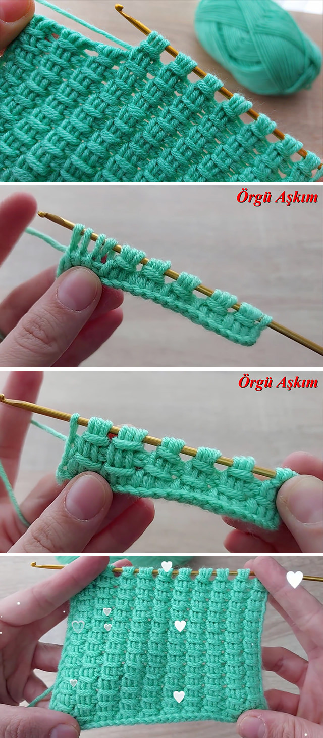 Entrelac Tunisian Pattern - Learn a marvellous entrelac tunisian crochet stitch just by following few steps. This pattern is very simple to learn and gives the fabric wonderful look.