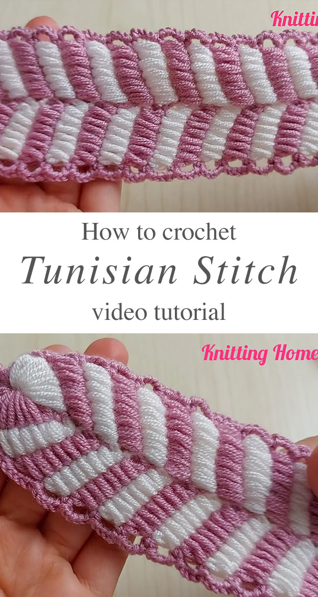 Tunisian Crochet Stitch - Learn a gorgeous Tunisian crochet stitch that can make easily just by following few simple steps. The texture of the pattern is very rich and gives the fabric a very thick look.