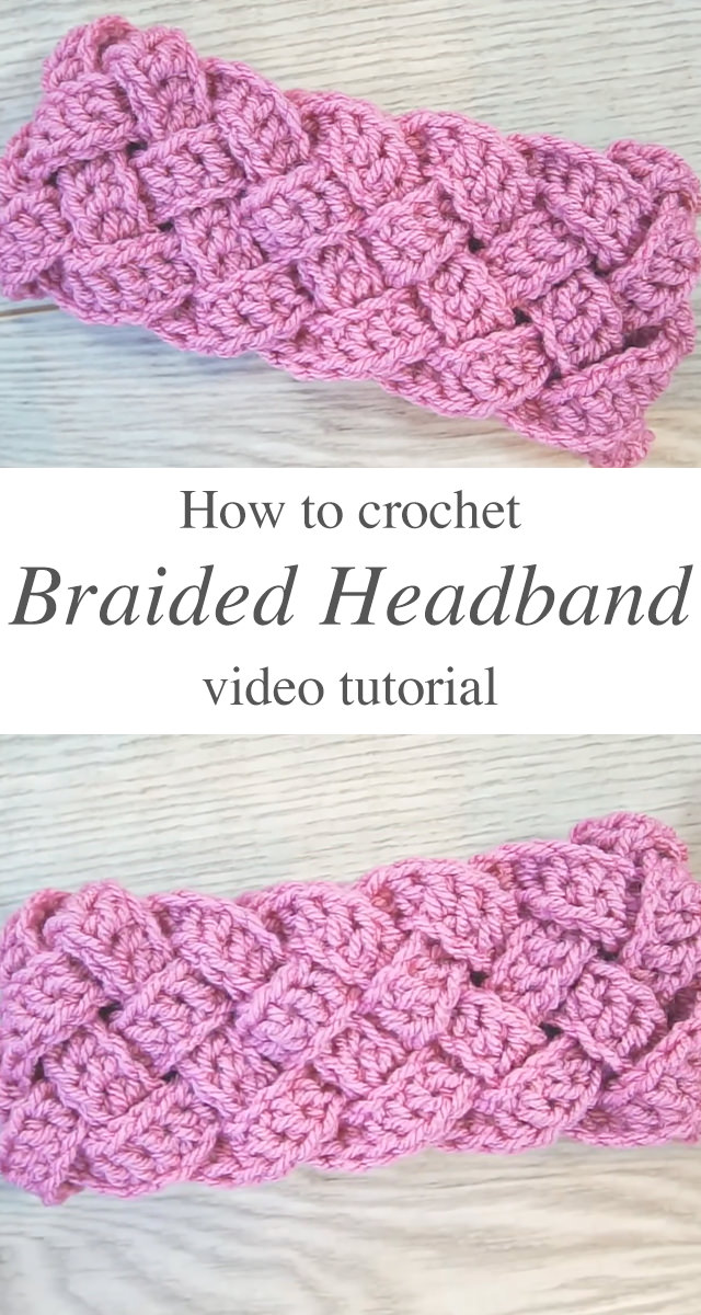 Crochet Braided Headband - Learn making a beautiful crochet braided headband. Headbands are my favorite items to make, they are easy and great to give as a gift.