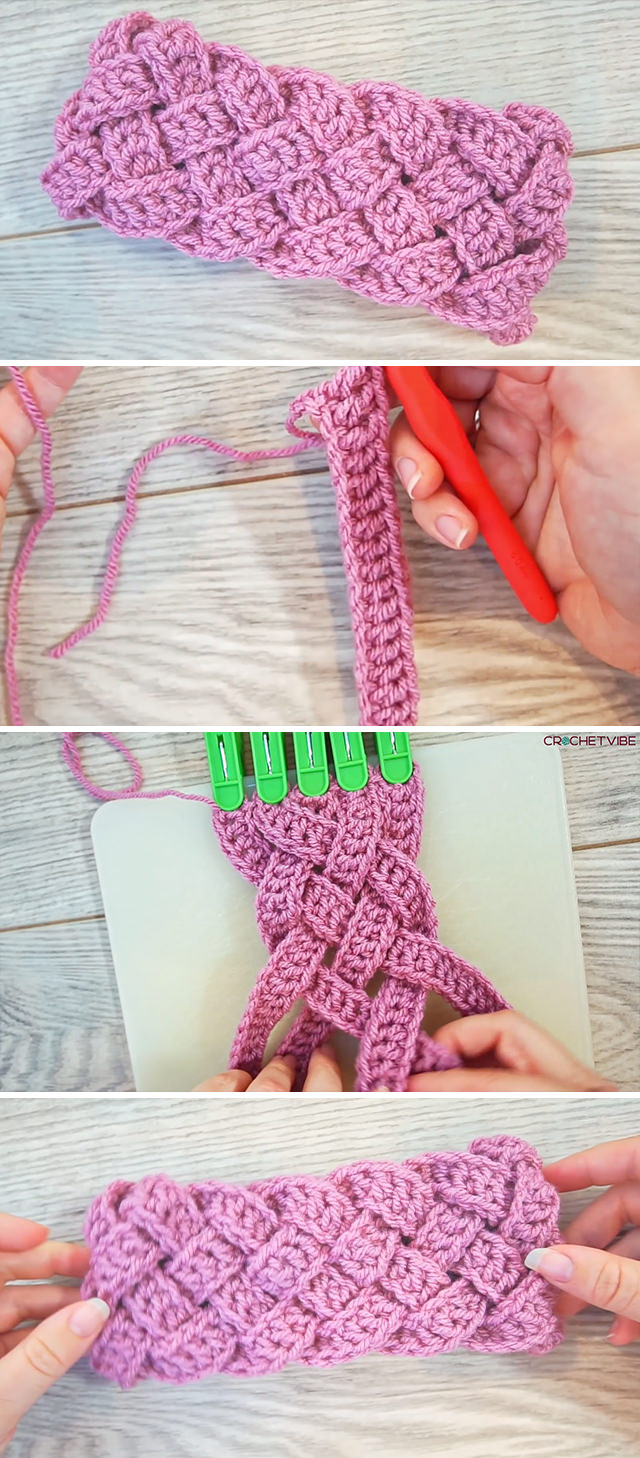 Crochet Braided Headband Pattern - Learn making a beautiful crochet braided headband. Headbands are my favorite items to make, they are easy and great to give as a gift.