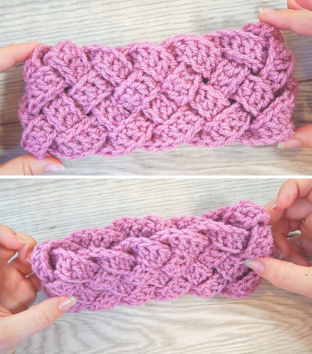 Crochet Braided Headband Sided - Learn making a beautiful crochet braided headband. Headbands are my favorite items to make, they are easy and great to give as a gift.