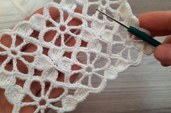 Crochet Flower Motif Featured - Learn how to make a very useful crochet flower motif. Crochet flower motives are perfect for a diverse array of projects.