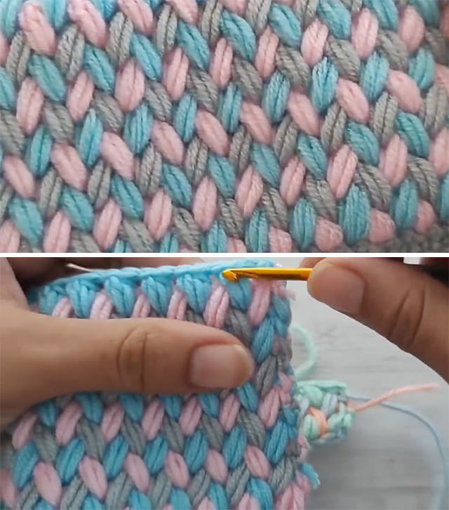 Crochet Zigzag Stitch Pattern Sided - Learn a very simple crochet zigzag stitch that will help you make any work easy and quick. The texture of the stitch is very rich and gives the fabric a very thick look.