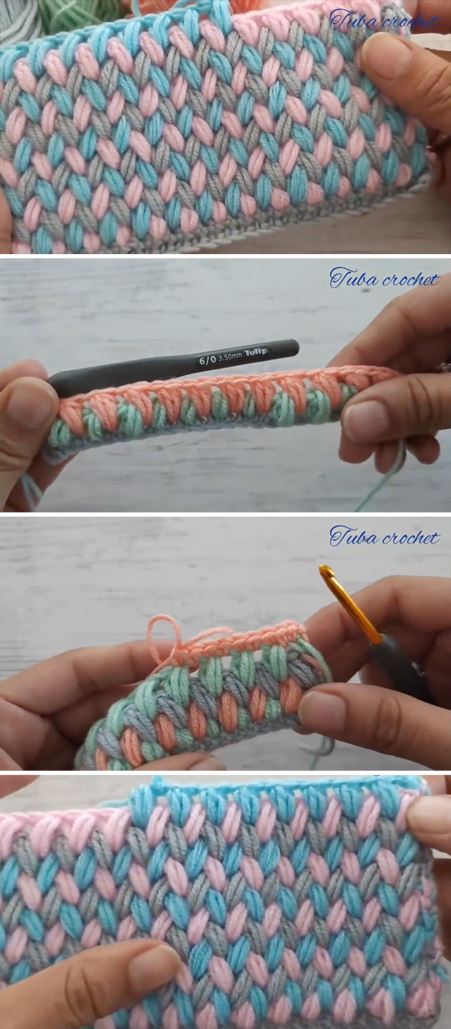 Crochet Zigzag Stitch Pattern - Learn a very simple crochet zigzag stitch that will help you make any work easy and quick. The texture of the stitch is very rich and gives the fabric a very thick look.
