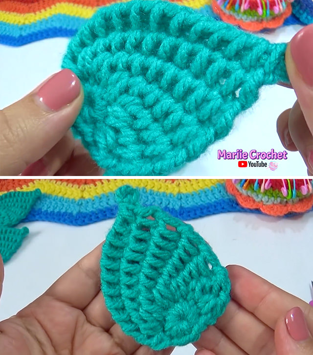 Tunisian Crochet Leaves Pattern Sided - Learn making beautiful Tunisian crochet leaves. This pattern uses simple crochet stitches and Tunisian crochet technique.