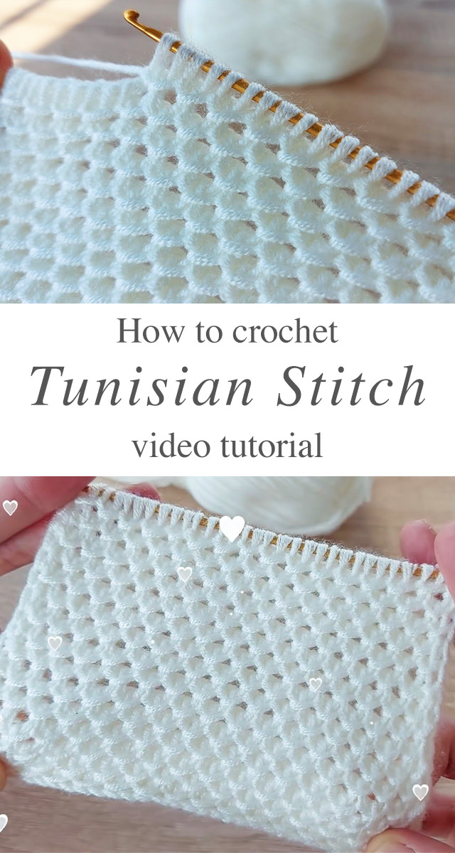 Tunisian Crochet Stitch - Learn a new beautiful Tunisian crochet stitch. This is a great beginner stitch because it’s an easy repetitive pattern.