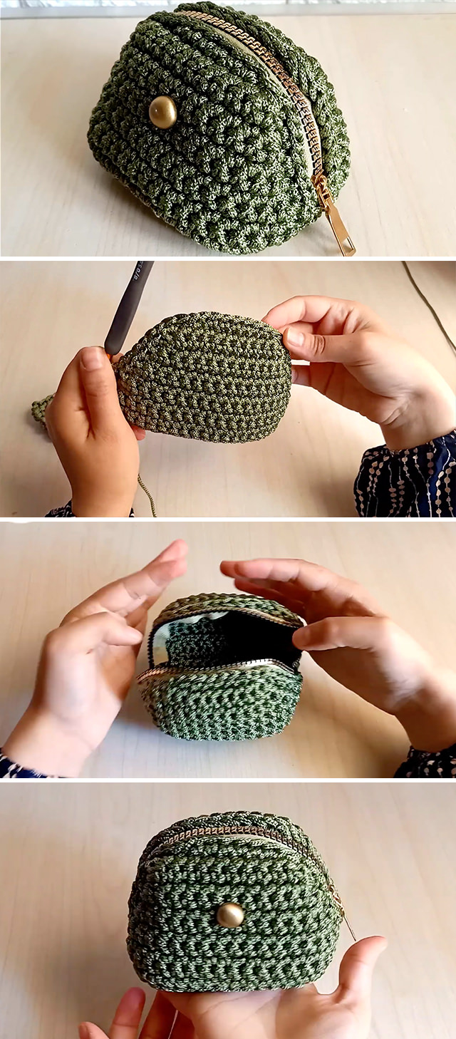 Crochet Coin Purse With Zipper Pattern - Learn how to make a simple crochet coin purse with zipper. I think it will be much fun and you will love the end product so much.