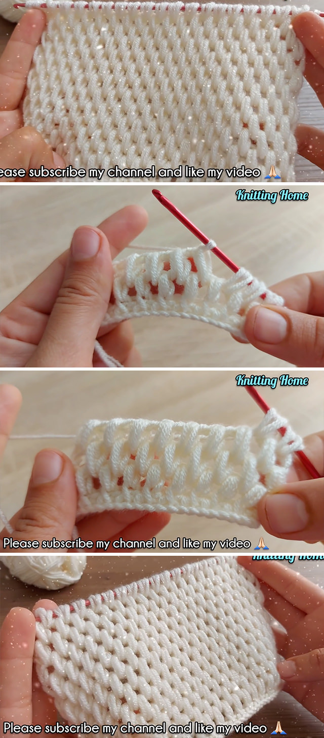 Tunisian Crochet Stitch Pattern - Start learning a very easy Tunisian crochet stitch which can make easily by following few simple steps. Keep reading for the simple pattern and tutorial of this stitch.