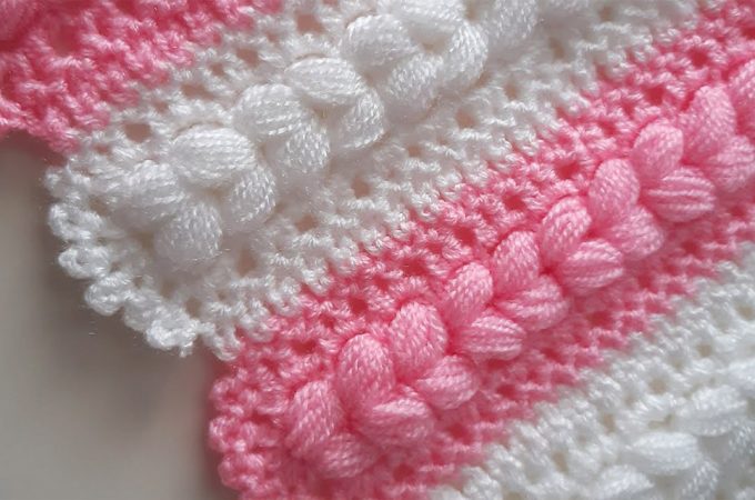 V Puff Stitch Crochet Featured - This tutorial will teach you how to crochet a beautiful v puff stitch crochet pattern that can be used in a diverse array of projects.