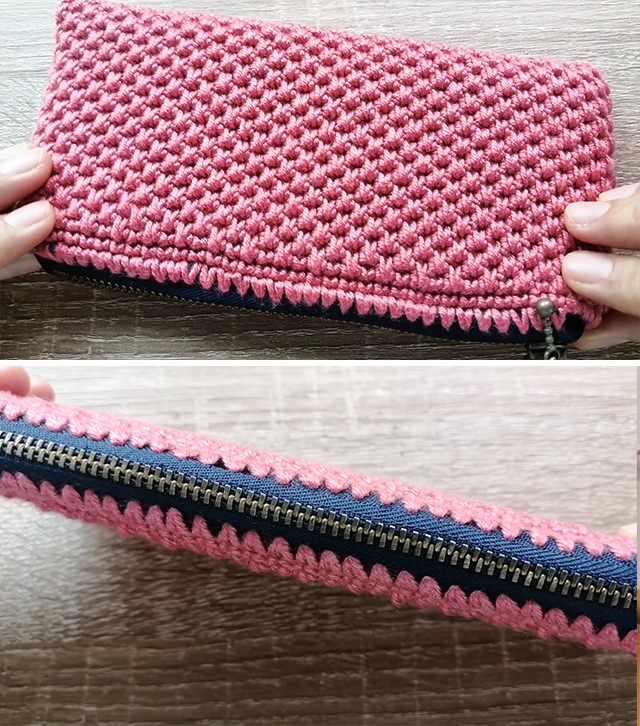 Crochet Purse Zipper Pattern Sided - This crochet purse with zipper uses one of everyone's favorite stitches; single crochet stitch, it's very easy and simple & perfect for beginners.