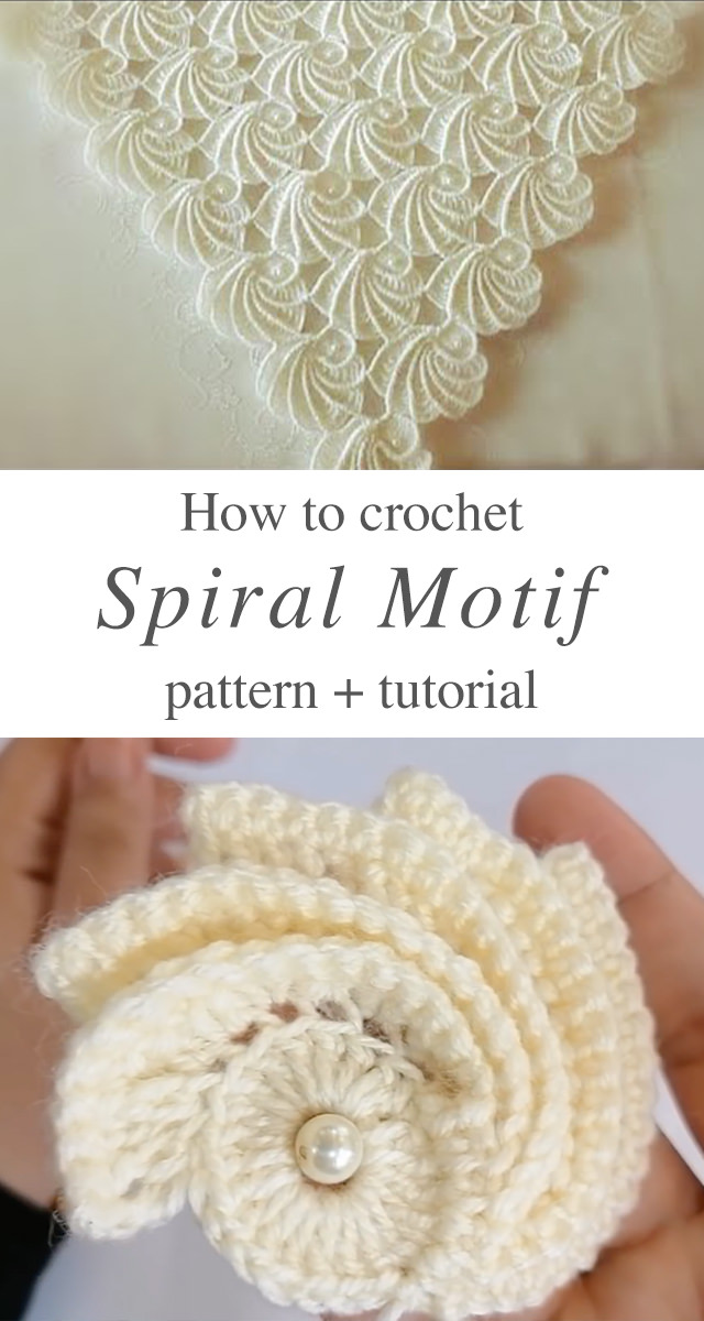 Crochet Spiral Motif - Learn how to make a beautiful and really useful crochet spiral motif. Keep reading for the pattern and tutorial of this lovely work.