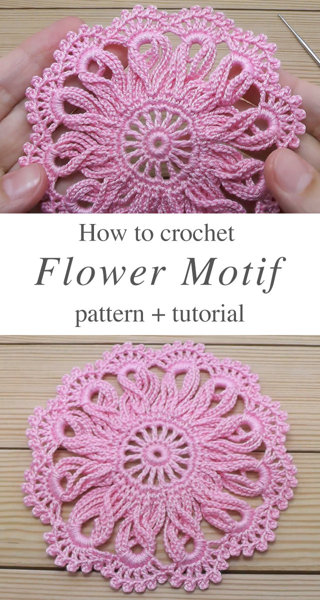 Crochet Lace Flower Motif - Make this lovely crochet lace flower motif to add a stylish and charming look to your home. One of the best things about crochet is that even if you're a beginner, you can make beautiful, functional items.