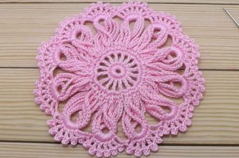 Crochet Lace Flower Motif Featured Image - Make this lovely crochet lace flower motif to add a stylish and charming look to your home. One of the best things about crochet is that even if you're a beginner, you can make beautiful, functional items.