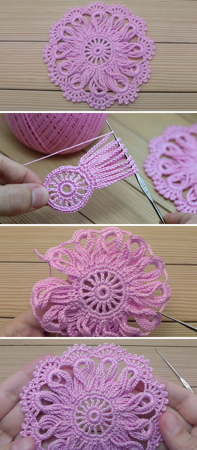 Crochet Lace Flower Motif Pattern - Make this lovely crochet lace flower motif to add a stylish and charming look to your home. One of the best things about crochet is that even if you're a beginner, you can make beautiful, functional items.