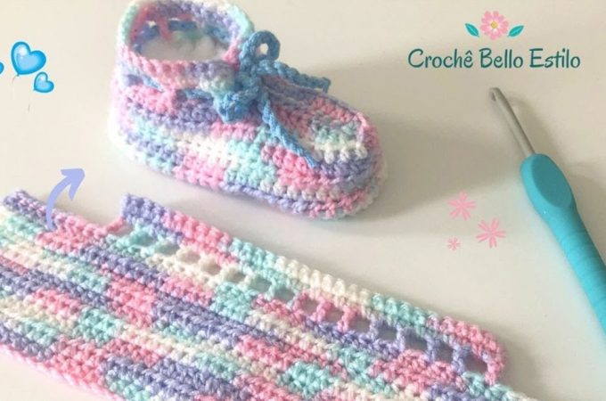 Crochet Baby Shoes Featured - Make a pair of these cute and trendy crochet baby shoes to welcome a new little one into the world. You just need to follow the next steps to finish these shoes.