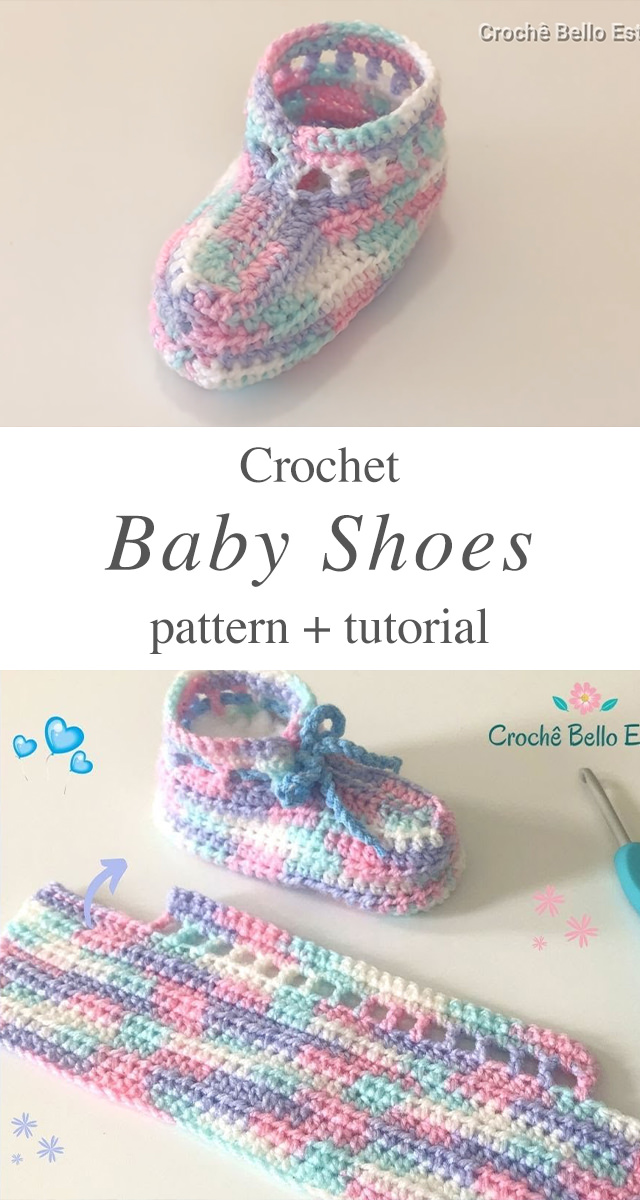 Crochet Baby Shoes - Make a pair of these cute and trendy crochet baby shoes to welcome a new little one into the world. You just need to follow the next steps to finish these shoes.