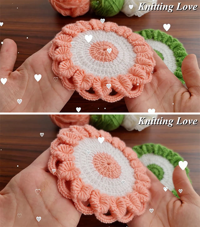 Crochet Flower Round Motif Pattern Sided - If you're looking for a quick and easy project, why not try making this crochet flower round motif. This pattern is perfect for beginners and it takes no time to finish.