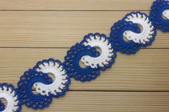 Crochet Lace Ribbon Featured - Learn making a lovely crochet lace ribbon to use in many projects. You just need to follow some simple instructions, and learn how to join these motifs together.