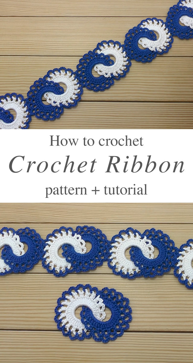 Crochet Lace Ribbon - Learn making a lovely crochet lace ribbon to use in many projects. You just need to follow some simple instructions, and learn how to join these motifs together.