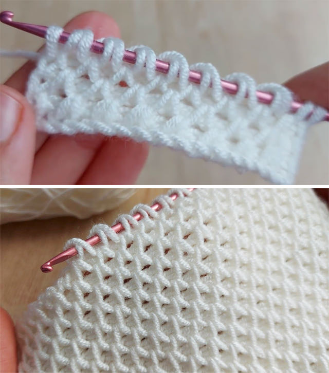 Tunisian Crochet Stitch Pattern Sided - Let's learn a very simple Tunisian crochet stitch that you can make easily by following a few steps. It's very useful and crates a unique pattern.