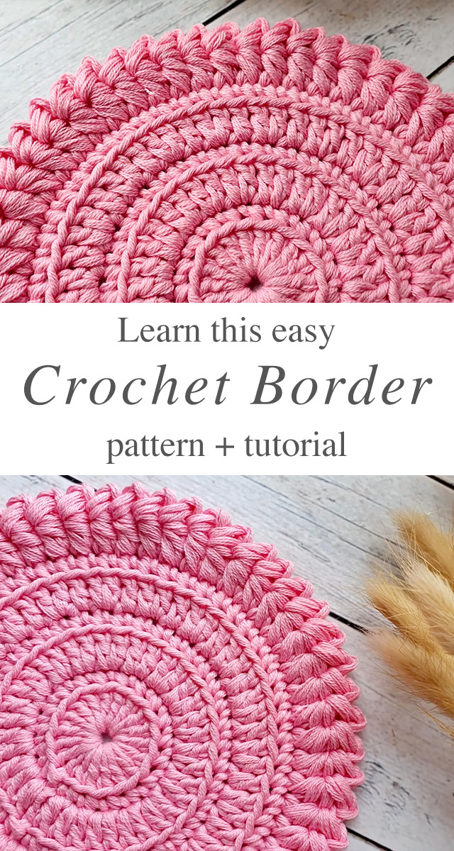 Easy Crochet Border - Let's learn a beautiful and easy crochet border to add to any project, especially for a spiral project. Keep reading for the pattern and tutorial of this lovely border.