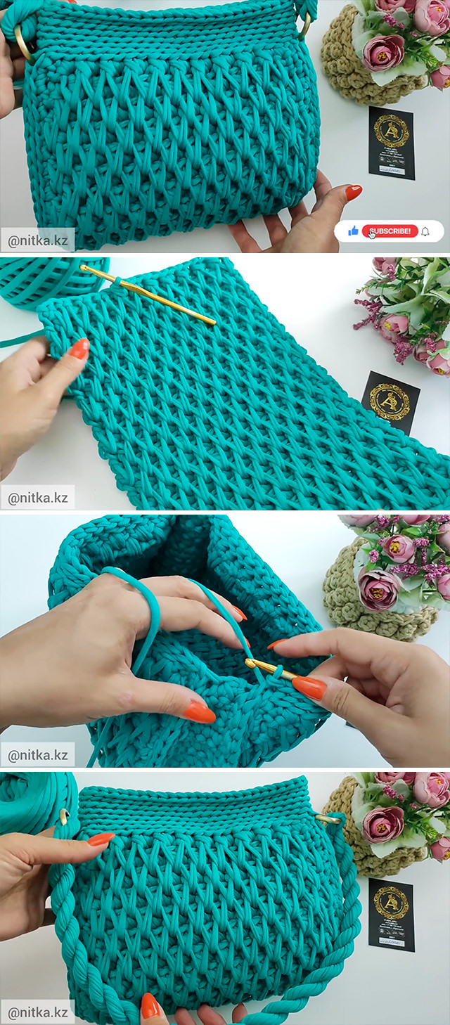 Crochet Honeycomb Stitch Bag Pattern - Learn how to make this beautiful crochet honeycomb stitch bag! This is the most elegant and comfortable crochet bag I have made.