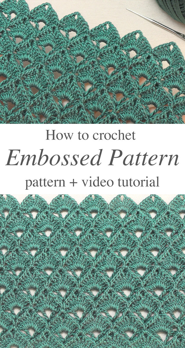 Crochet Embossed Pattern - If you're looking for a quick and easy crochet project, why not try making this crochet embossed pattern.