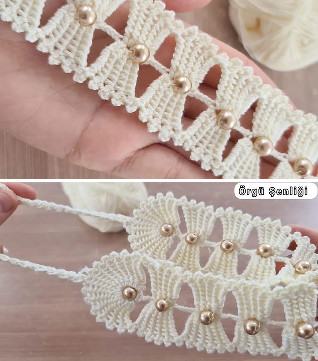 Crochet Lace Headband Pattern Sided - Let's make this beautiful crochet lace headband. It's very easy to make and you will love the result.