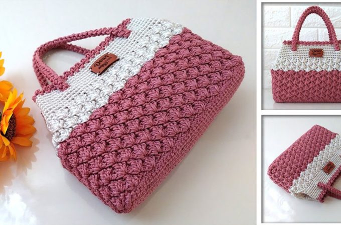 Bohemian Fringed Crochet Bag - Free Purse Pattern with Leather Straps