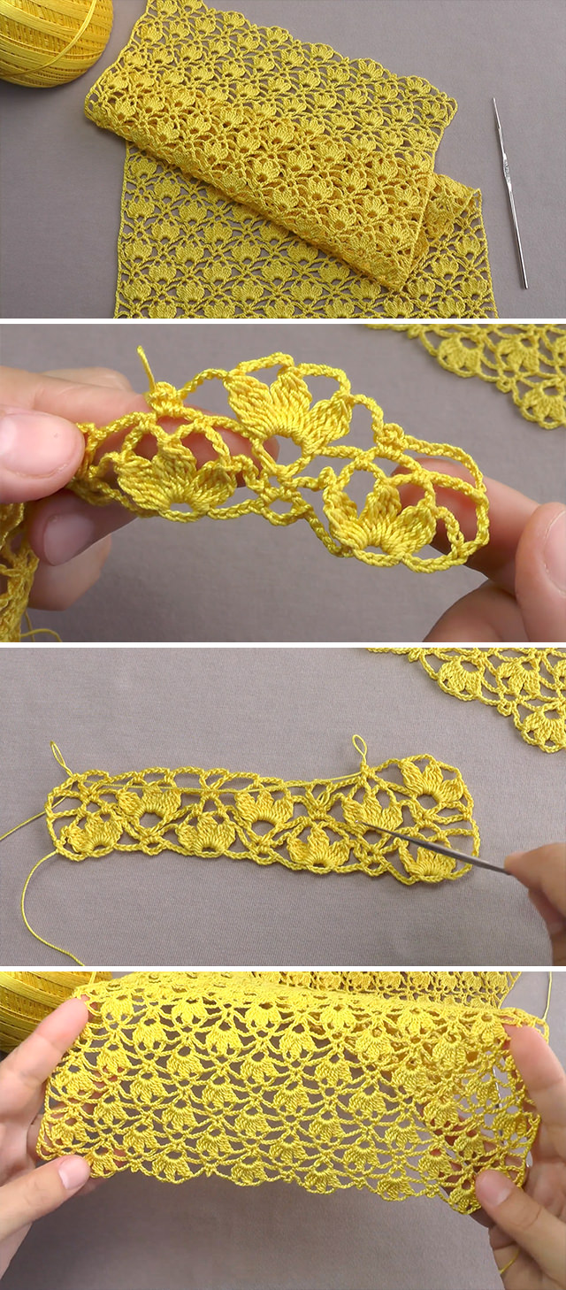 Let's make a beautiful lace flower crochet stitch that looks stylish, easy, and fun to make.