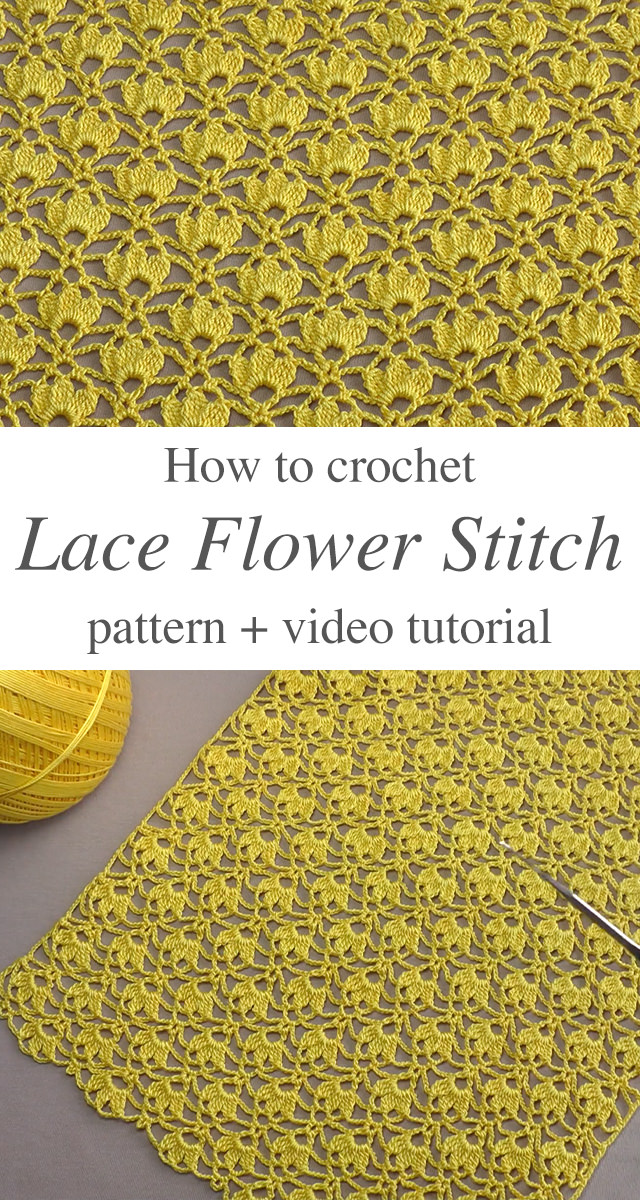 Let's make a beautiful lace flower crochet stitch that looks stylish, easy, and fun to make.